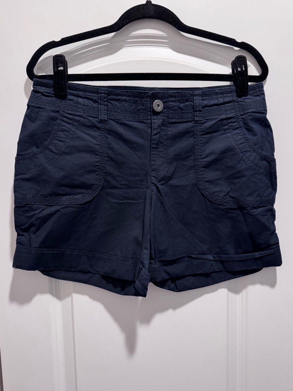 INC International Concepts Black Cotton Blend Casual Shorts